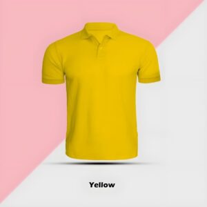 RebelBoat Yellow Plain Polo T-Shirt