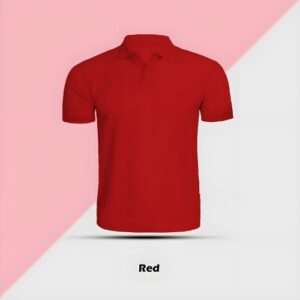 RebelBoat Red Plain Polo T-Shirt